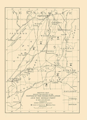 Picture of ALABAMA, TENNESSEE, GEORGIA NEGRO POPULATION 1903