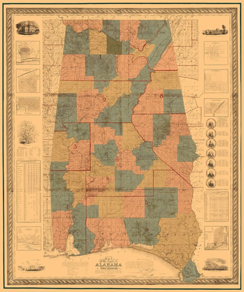 Picture of ALABAMA, WEST FLORIDA - TOURETTE 1838