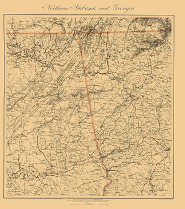 Picture of NORTHERN ALABAMA, GEORGIA - KREBS 1864