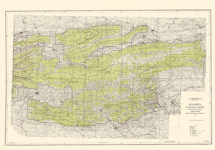 Picture of OUACHITA NATIONAL FOREST ARKANSAS - USGS 1945