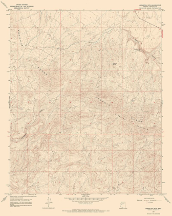 Picture of ARRASTRA MOUNTAINS ARIZONA QUAD - USGS 1967