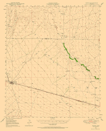 Picture of BOWIE ARIZONA QUAD - USGS 1949