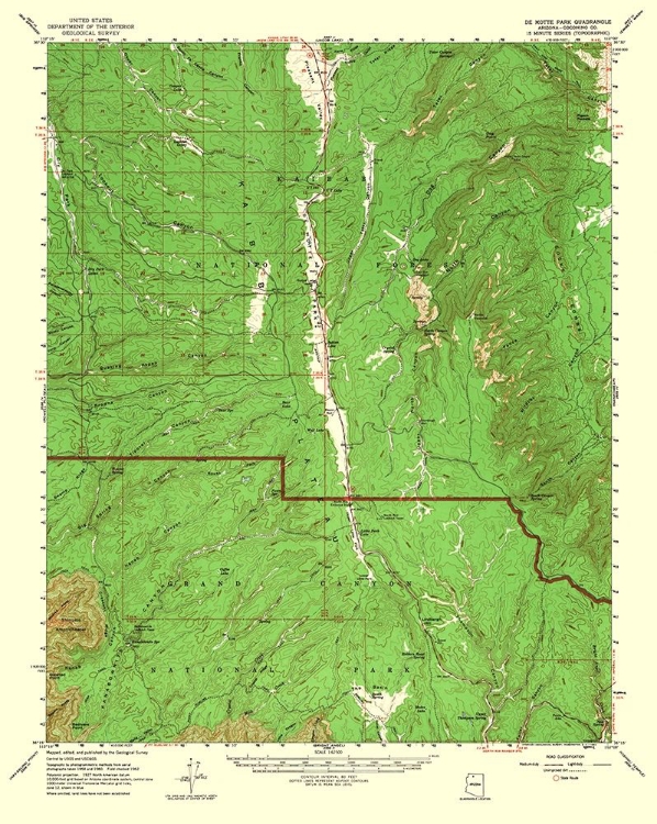 Picture of DE MOTTE PARK ARIZONA QUAD - USGS 1964