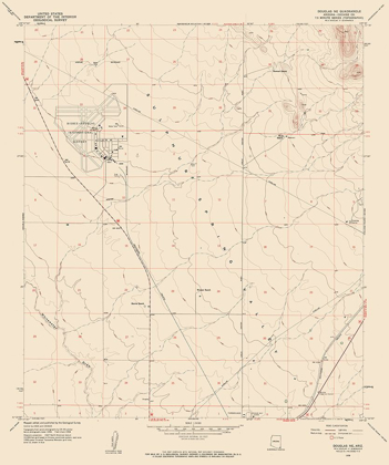 Picture of NORTH EAST DOUGLAS ARIZONA QUAD - USGS 1958