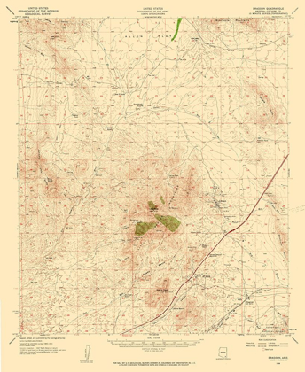 Picture of DRAGOON ARIZONA QUAD - USGS 1958