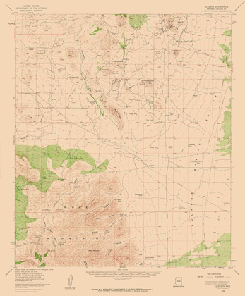 Picture of GLEESON ARIZONA QUAD - USGS 1958