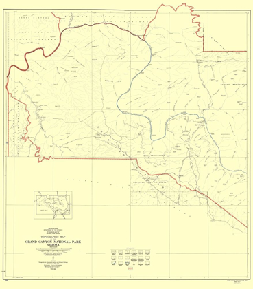 Picture of GRAND CANYON WEST HALF ARIZONA - USGS 1927