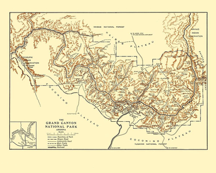 Picture of GRAND CANYON ARIZONA - RAND MCNALLY 1919