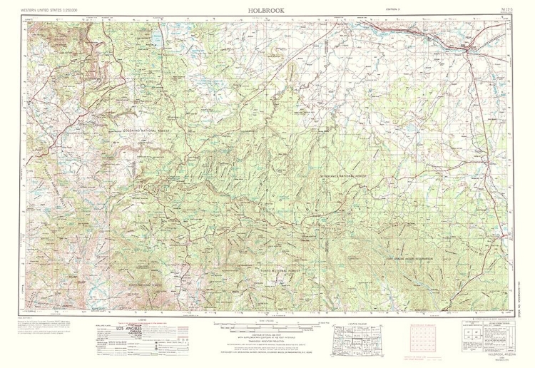 Picture of HOLBROOK ARIZONA QUAD - USGS 1973
