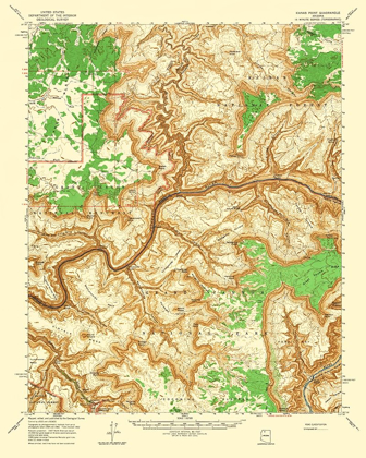 Picture of KANAB POINT ARIZONA QUAD - USGS 1964