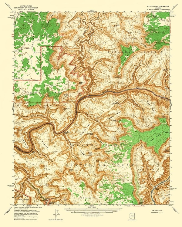 Picture of KANAB POINT ARIZONA QUAD - USGS 1964