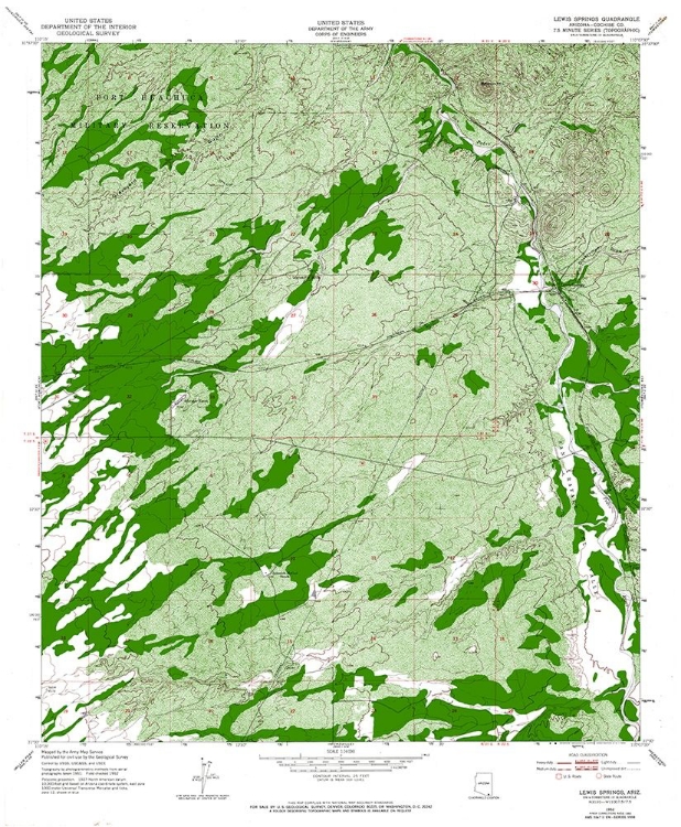 Picture of LEWIS SPRINGS ARIZONA QUAD - USGS 1952