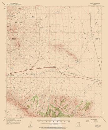 Picture of LUZENA ARIZONA QUAD - USGS 1957