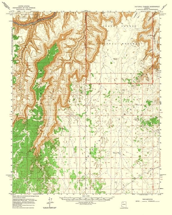 Picture of NATIONAL CANYON ARIZONA QUAD - USGS 1962