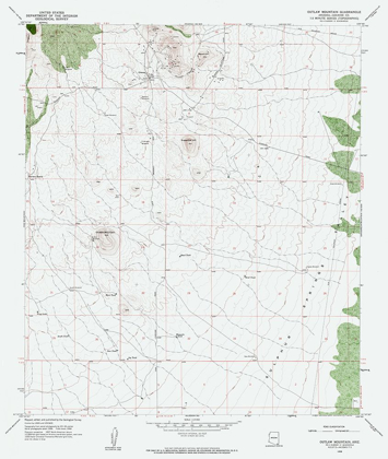 Picture of OUTLAW MOUNTAINS ARIZONA QUAD - USGS 1958