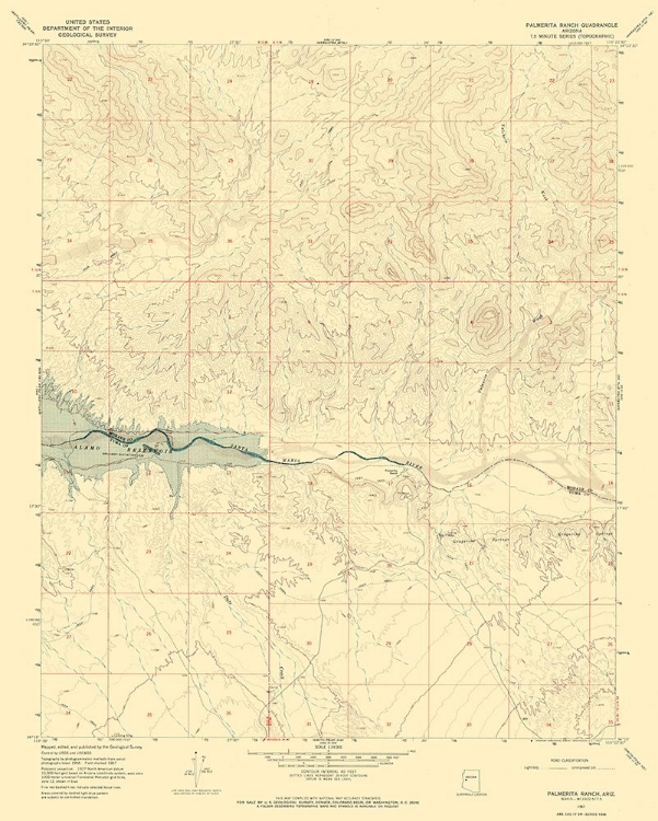 Picture of PALMERITA RANCH ARIZONA QUAD - USGS 1967