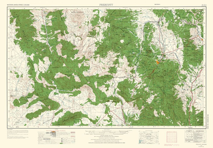 Picture of PRESCOTT ARIZONA QUAD - USGS 1954