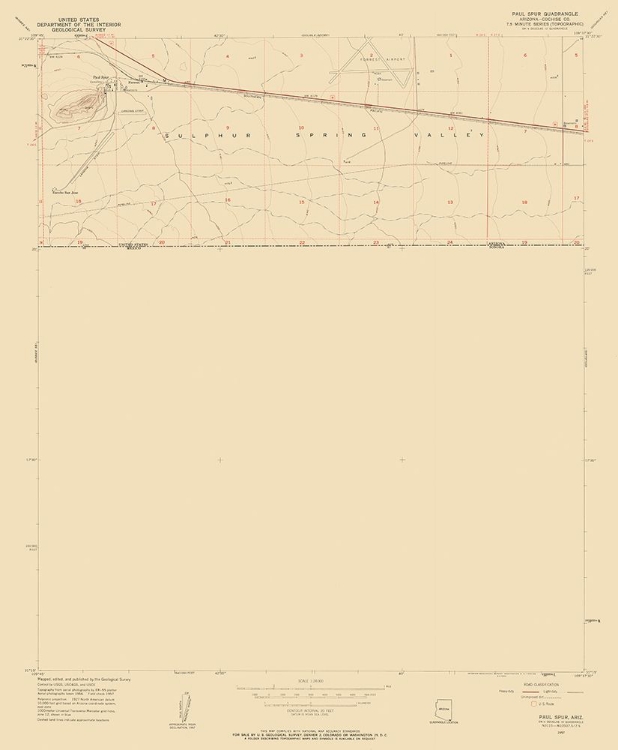 Picture of PAUL SPUR ARIZONA QUAD - USGS 1957