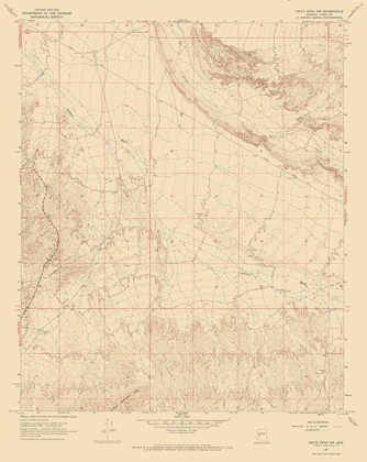 Picture of NORTH WEST SMITH CREEK ARIZONA QUAD - USGS 1967