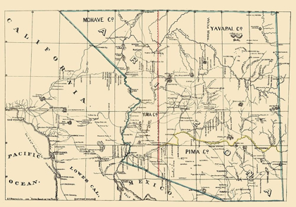 Picture of ARIZONA, CALIFORNIA - BROWN 1866