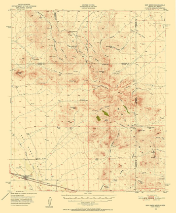 Picture of SAN SIMON ARIZONA QUAD - USGS 1950