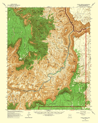 Picture of VISHNU TEMPLE ARIZONA QUAD - USGS 1962