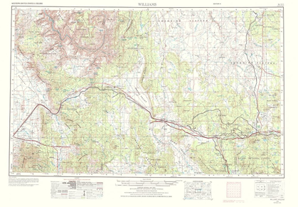 Picture of WILLIAMS ARIZONA SHEET - USGS 1972