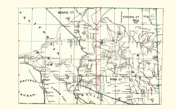 Picture of ARIZONA GUIDE BOOK OF THE PACIFIC - BROWN 1866