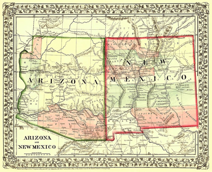 Picture of ARIZONA  NEW MEXICO - MITCHELL 1867