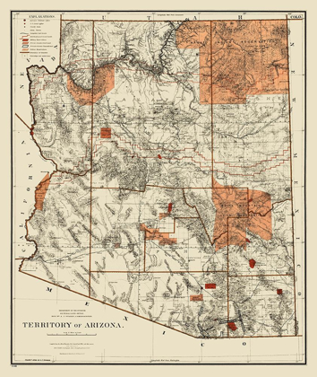 Picture of ARIZONA TERRITORY - GENERAL LAND OFFICE 1887