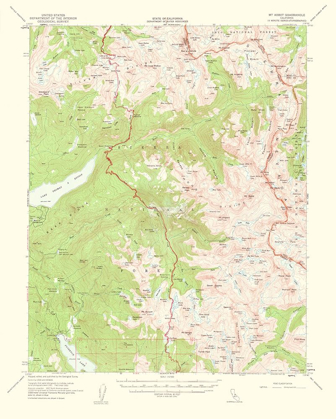 Picture of MT ABBOT CALIFORNIA QUAD - USGS 1963