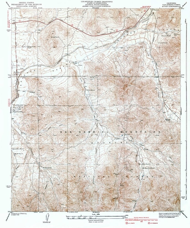 Picture of ACTON CALIFORNIA QUAD - USGS 1939