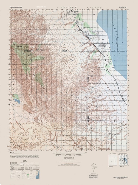 Picture of AGUA DULCE SHEET - US ARMY  1944