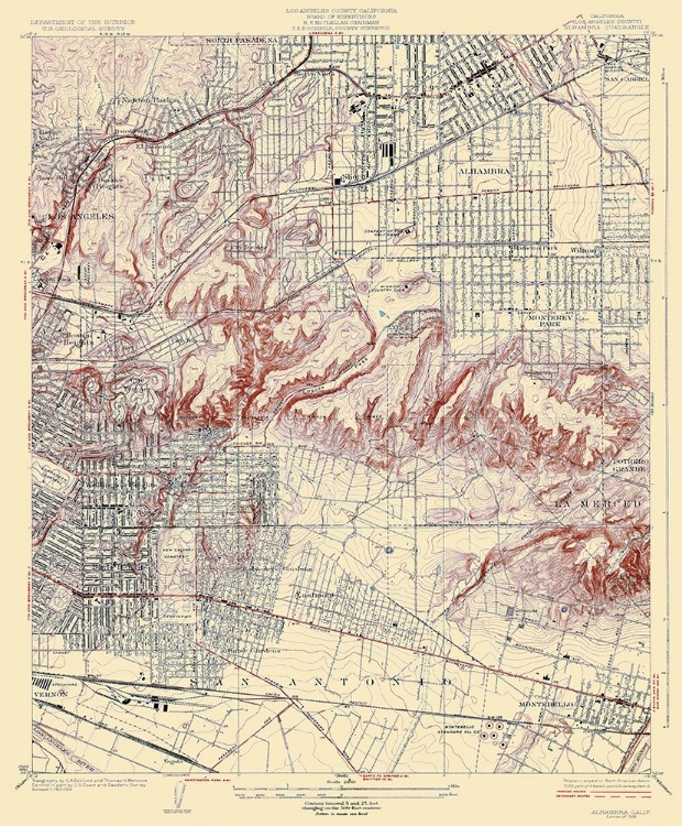 Picture of ALHAMBRA CALIFORNIA QUAD - USGS 1926