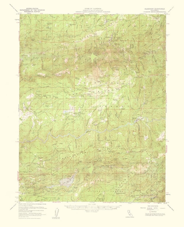 Picture of ALLEGHANY CALIFORNIA QUAD - USGS 1959