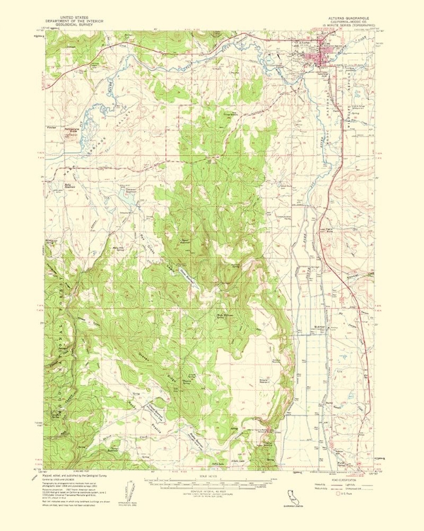 Picture of ALTURAS CALIFORNIA QUAD - USGS 1963