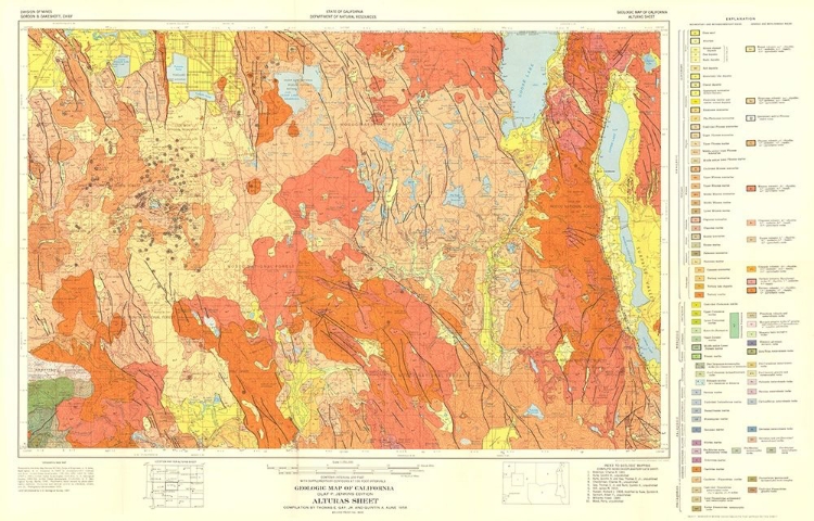 Picture of GEOLOGIC CALIFORNIA ALTURAS SHEET - GAY 1956