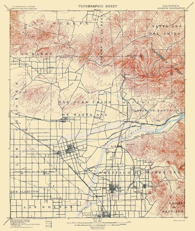 Picture of ANAHEIM CALIFORNIA QUAD - USGS 1901