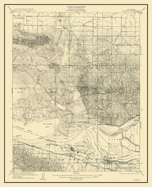 Picture of ANTIOCH CALIFORNIA QUAD - USGS 1908