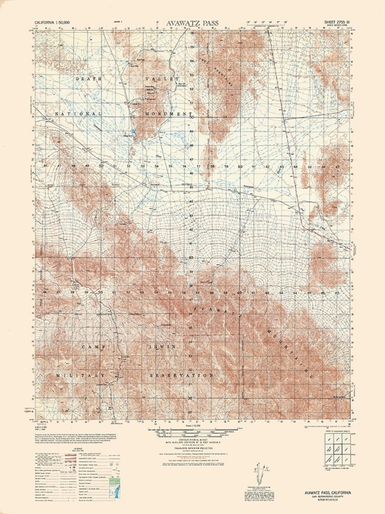 Picture of AVAWATZ PASS SHEET - US ARMY 1948