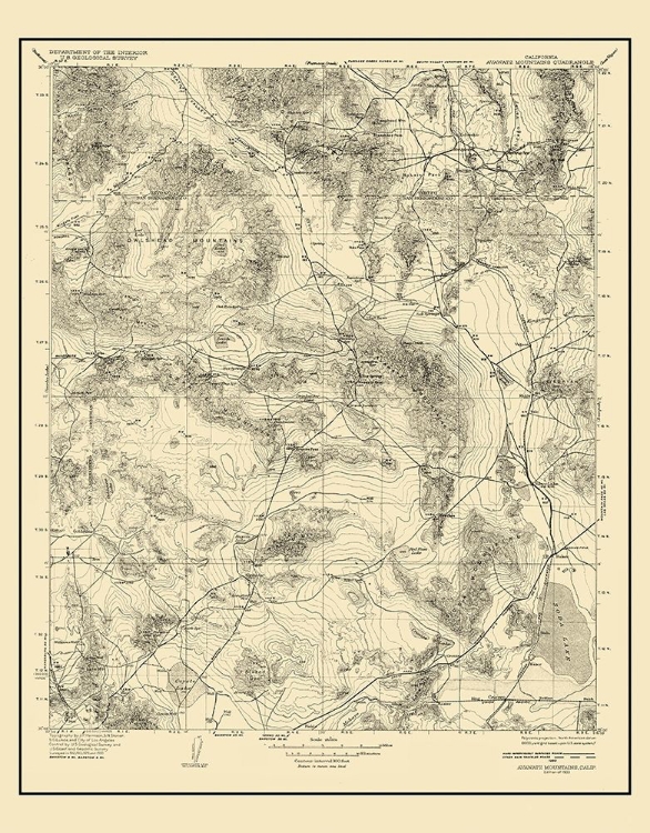 Picture of AVAWATZ CALIFORNIA QUAD - USGS 1933
