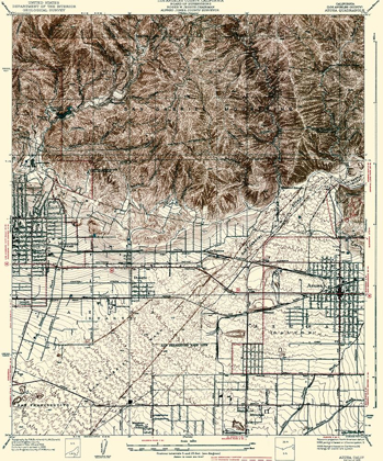 Picture of AZUSA CALIFORNIA QUAD - USGS 1939