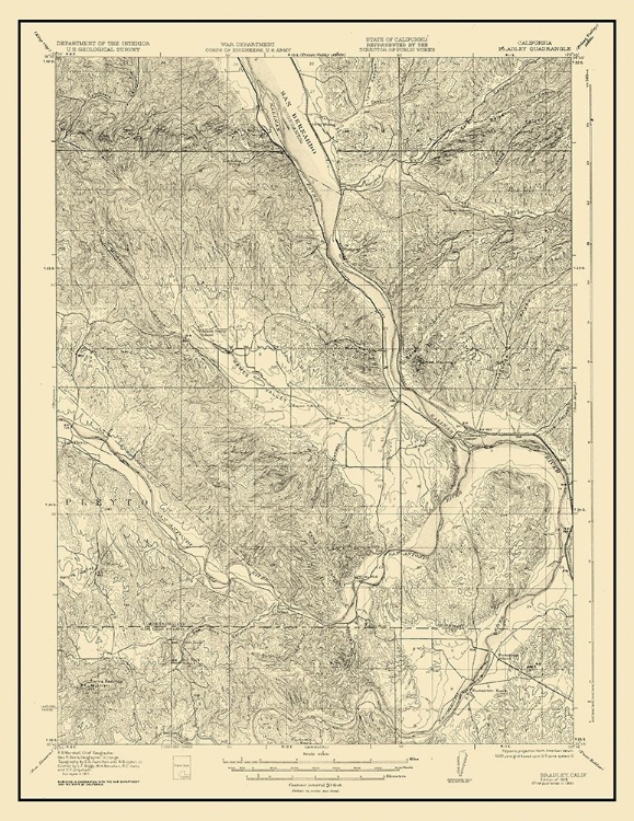 Picture of BRADLEY CALIFORNIA QUAD - USGS 1929
