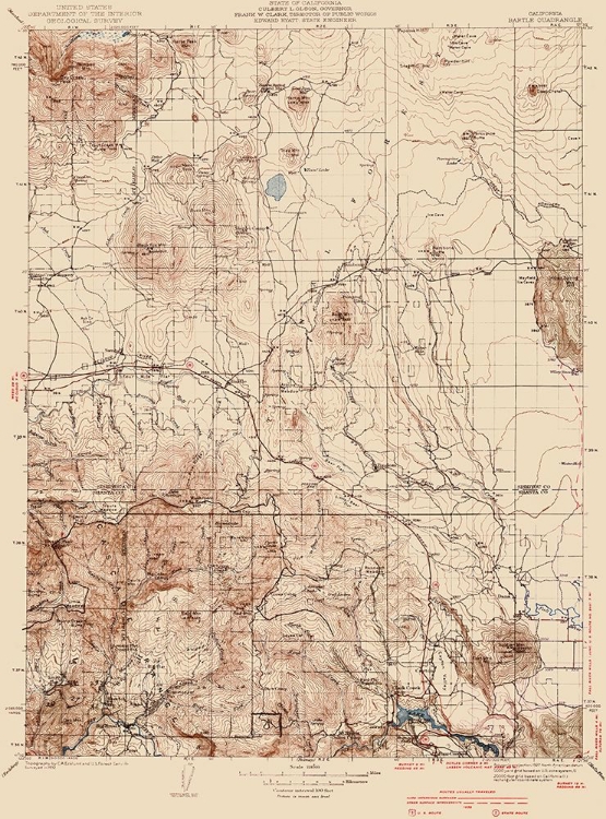 Picture of BARTLE CALIFORNIA QUAD - USGS 1939