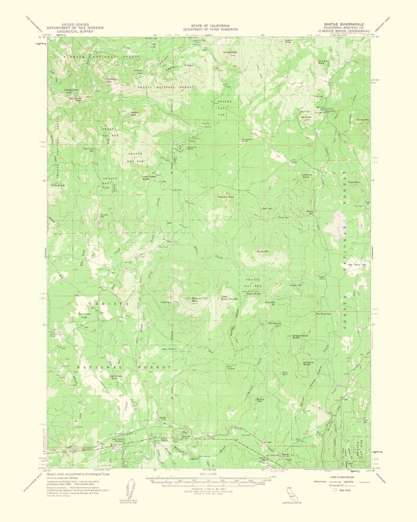 Picture of BARTLE CALIFORNIA QUAD - USGS 1963