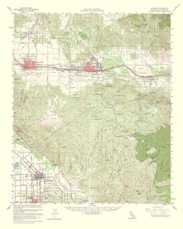 Picture of BANNING CALIFORNIA QUAD - USGS 1964