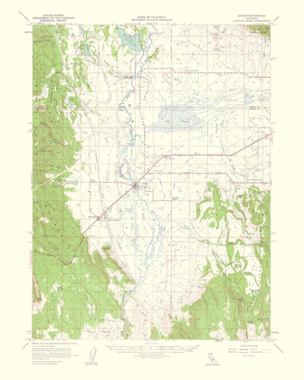 Picture of BIEBER CALIFORNIA QUAD - USGS 1963