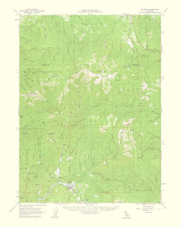 Picture of BIG BEND CALIFORNIA QUAD - USGS 1963