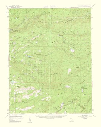 Picture of BLUE MOUNTAIN CALIFORNIA QUAD - USGS 1963