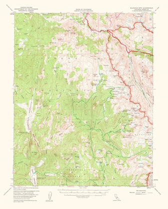 Picture of BLACKCAP MOUNTAIN CALIFORNIA QUAD - USGS 1962